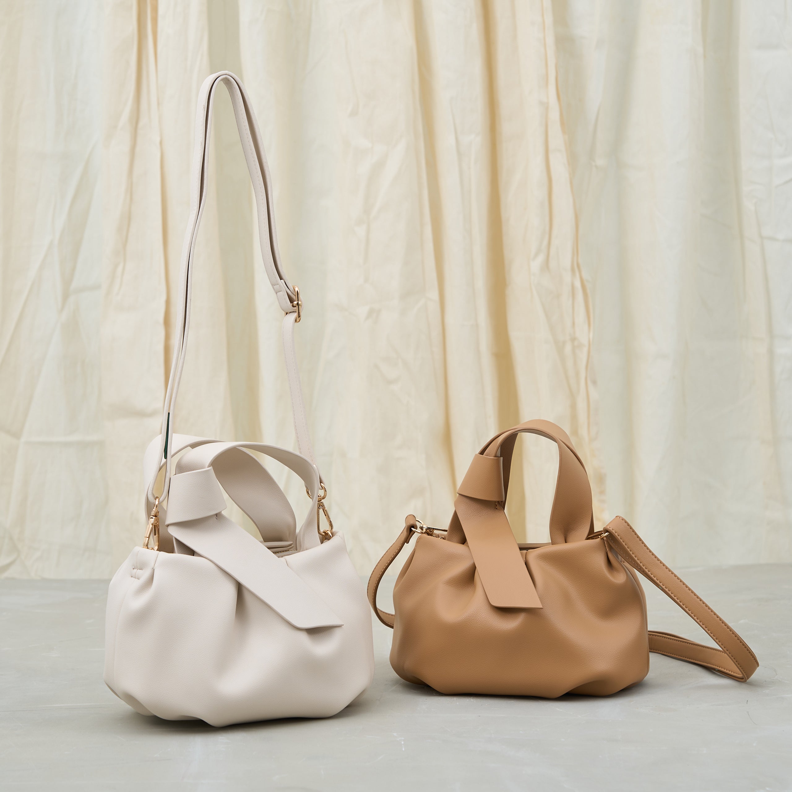 |Bomi扭結抓皺手提包