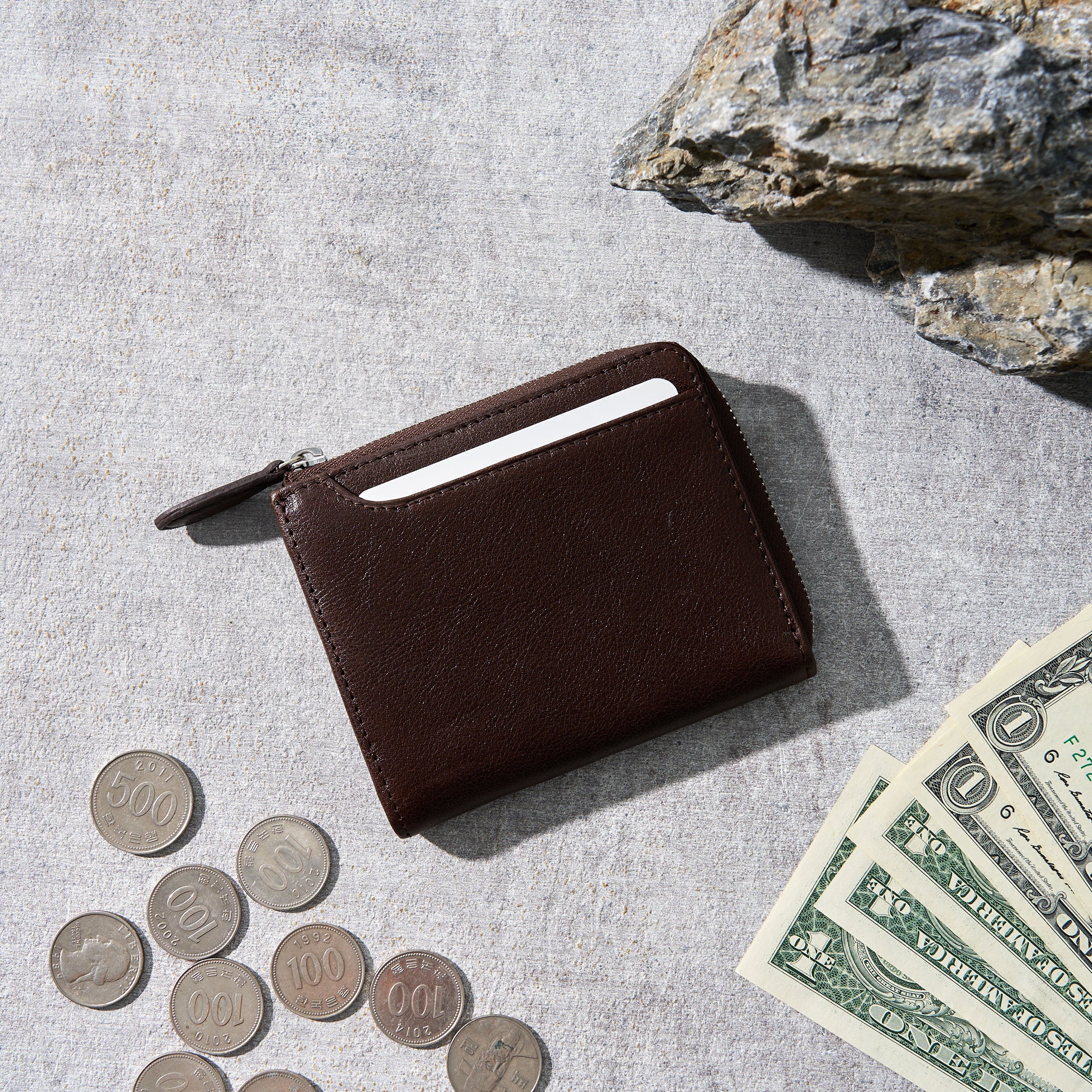 |Alba L型短夾 荔枝紋皮/軟皮