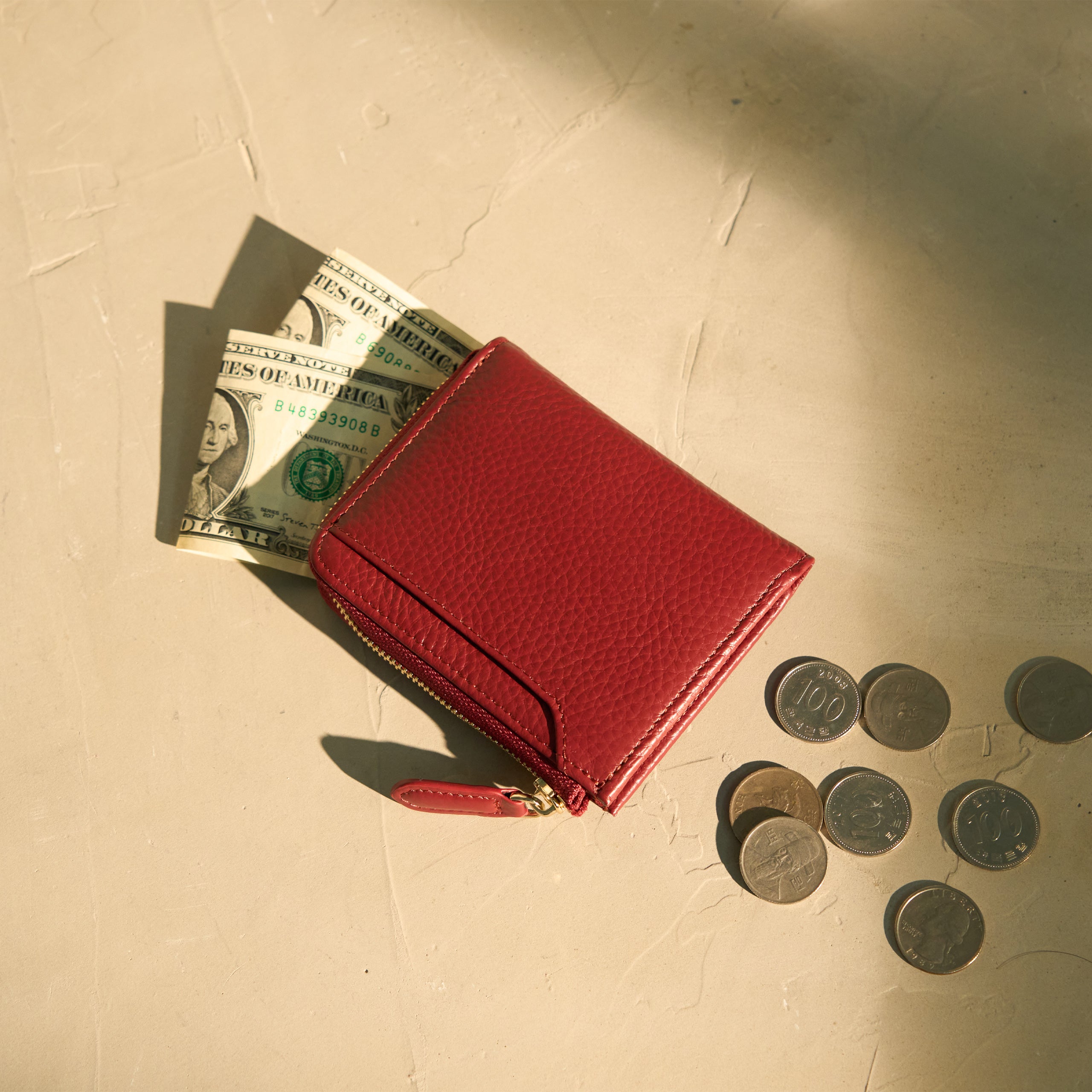 |Alba L型短夾 荔枝紋皮/軟皮