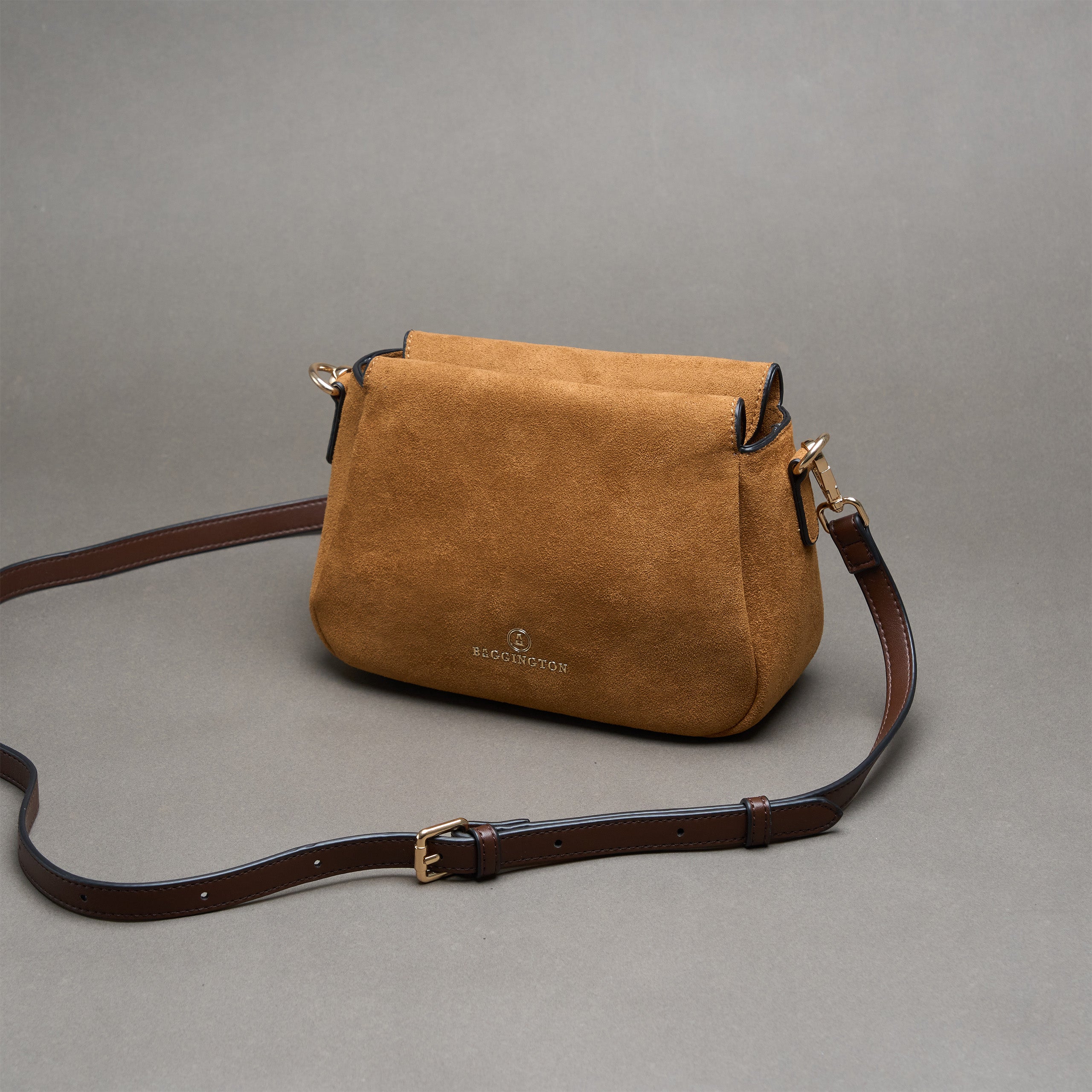 |Sansa 麂皮拉鍊斜背包