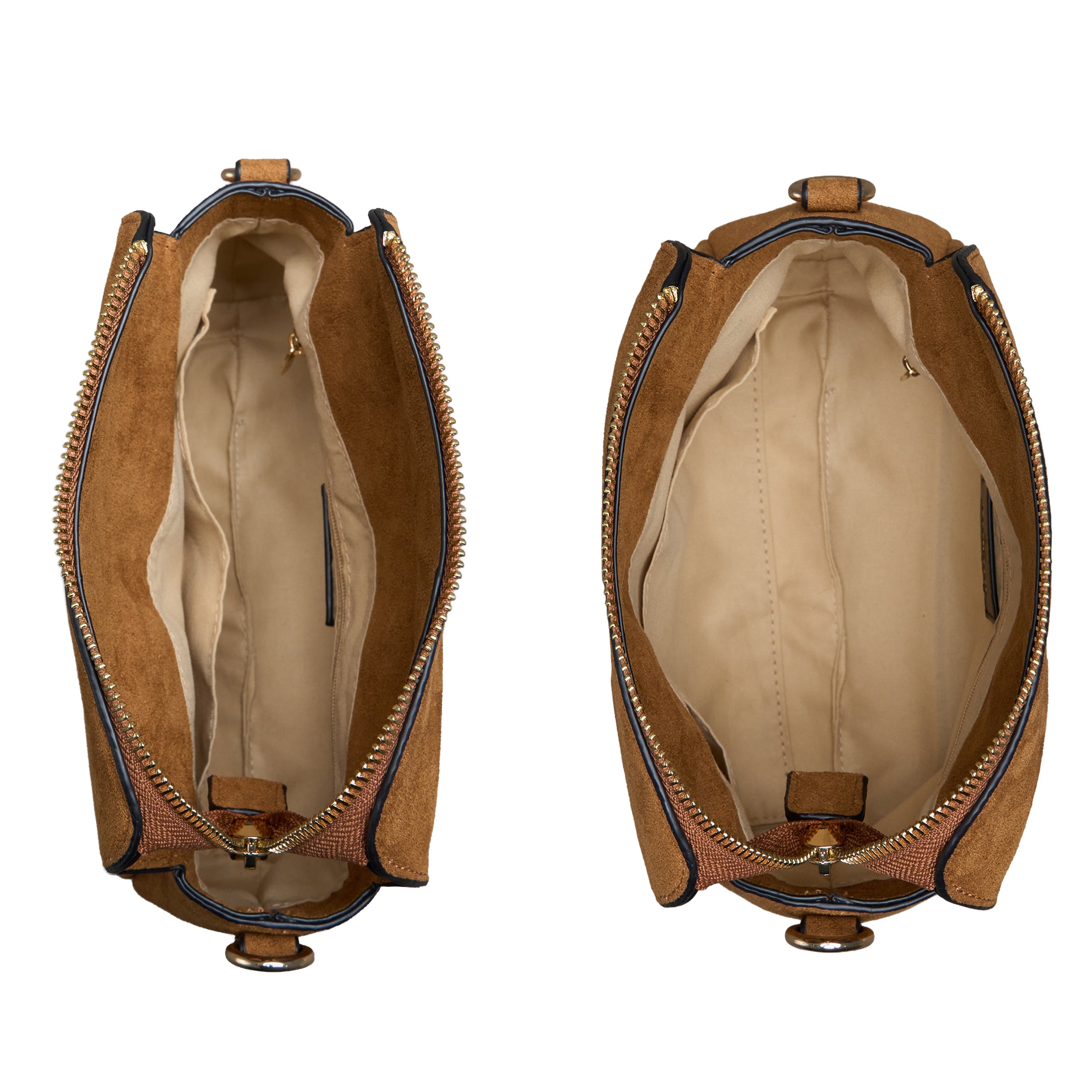 |Sansa 麂皮拉鍊斜背包