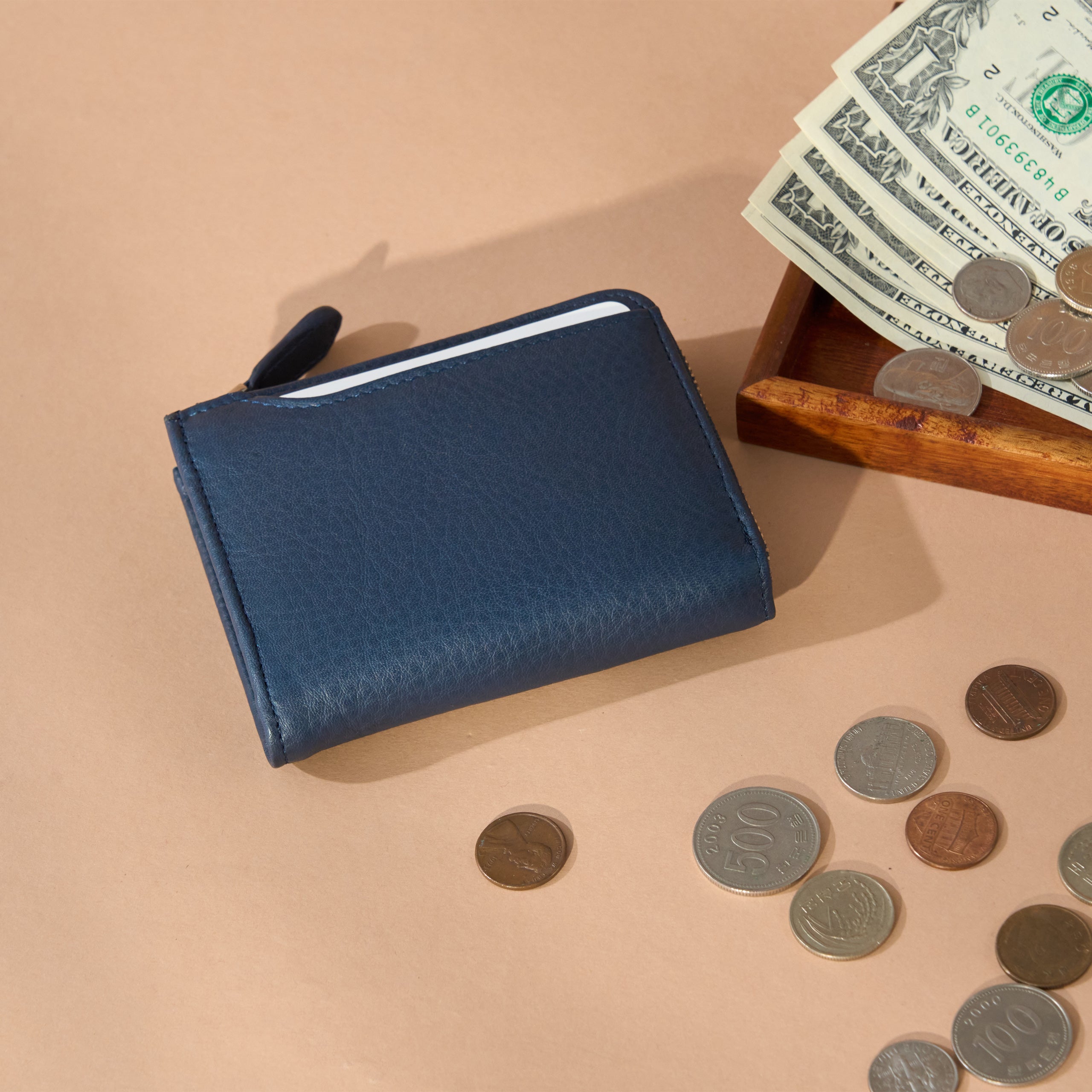 ｜Alba L型短夾 荔枝紋皮/軟皮