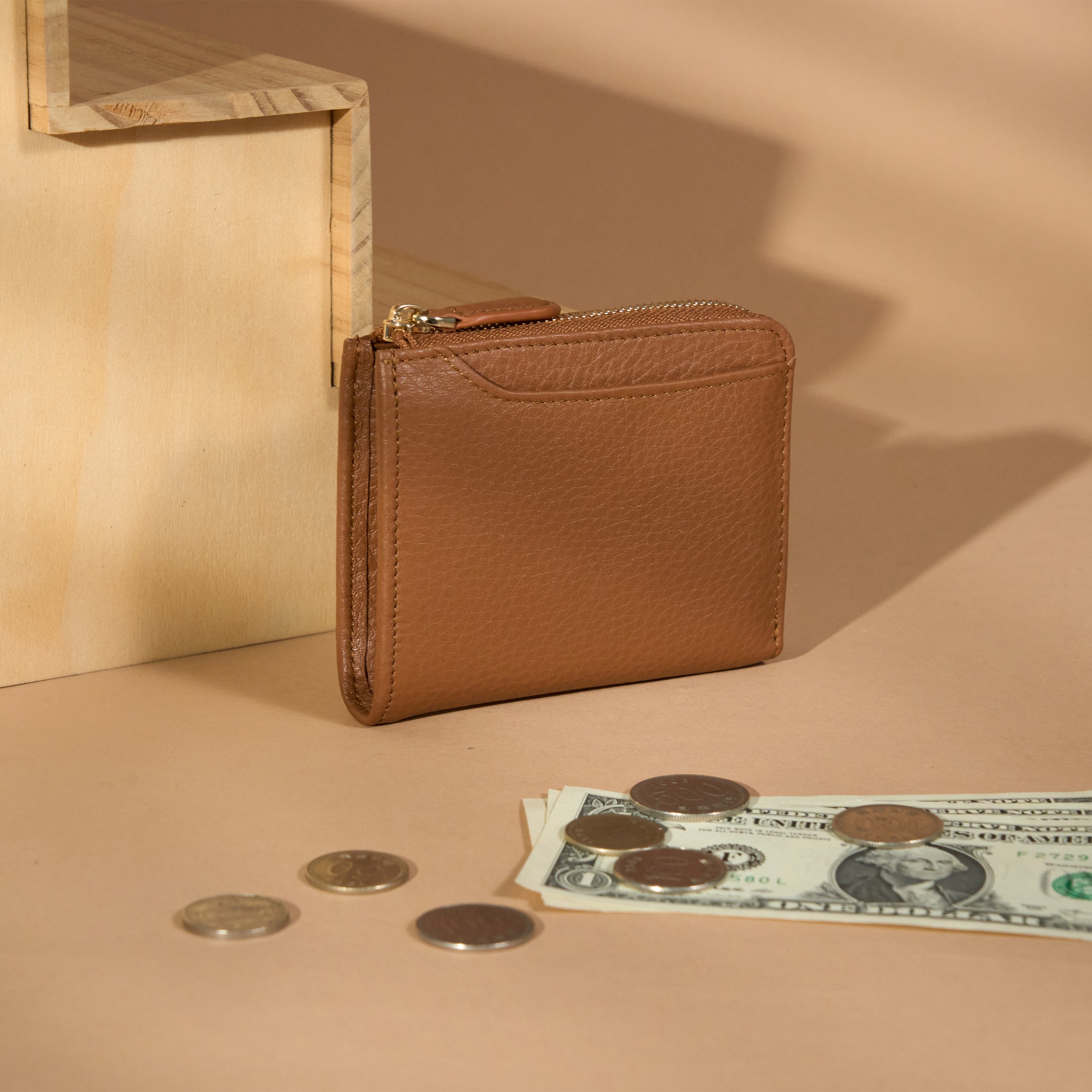 ｜Alba L型短夾 荔枝紋皮/軟皮