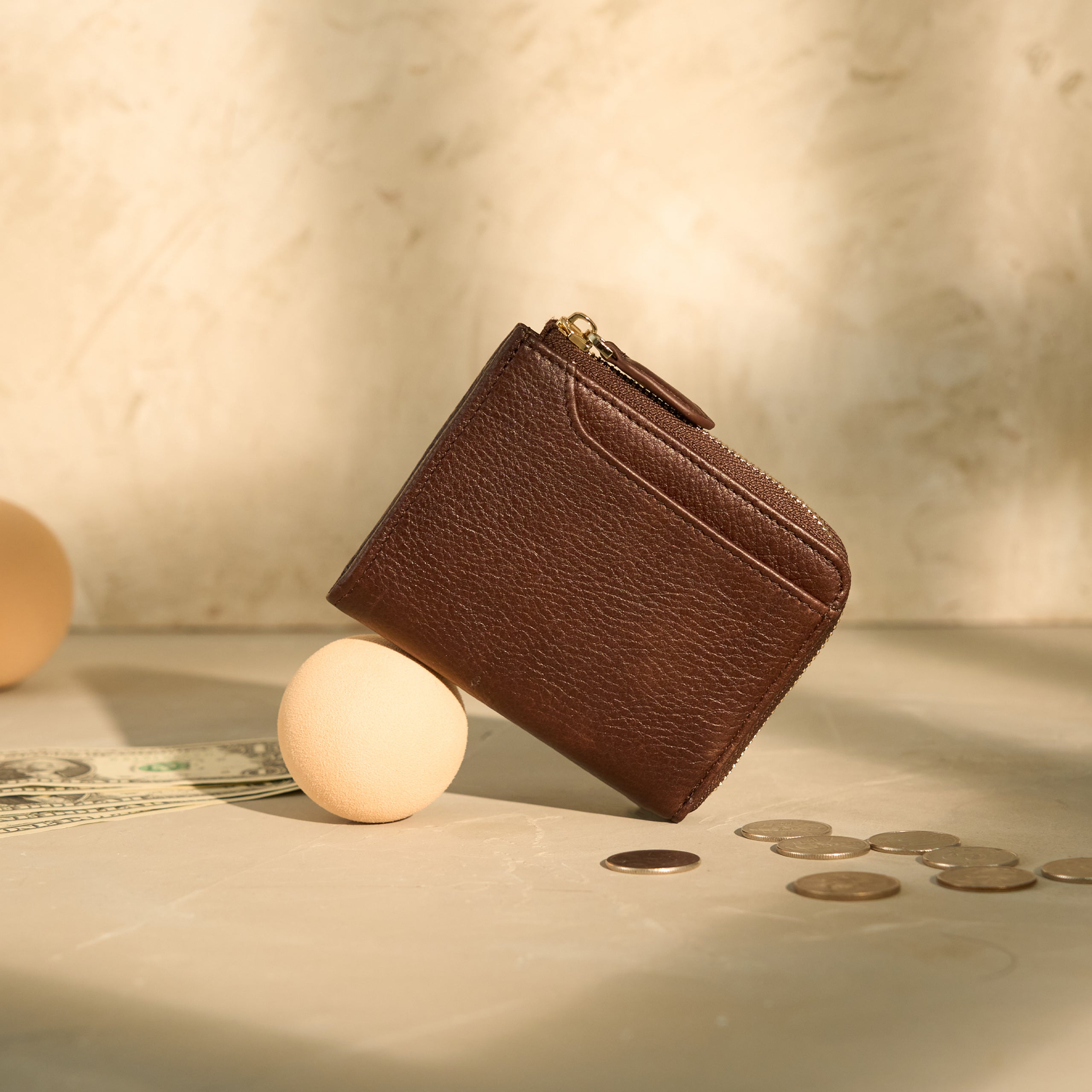 ｜Alba L型短夾 荔枝紋皮/軟皮