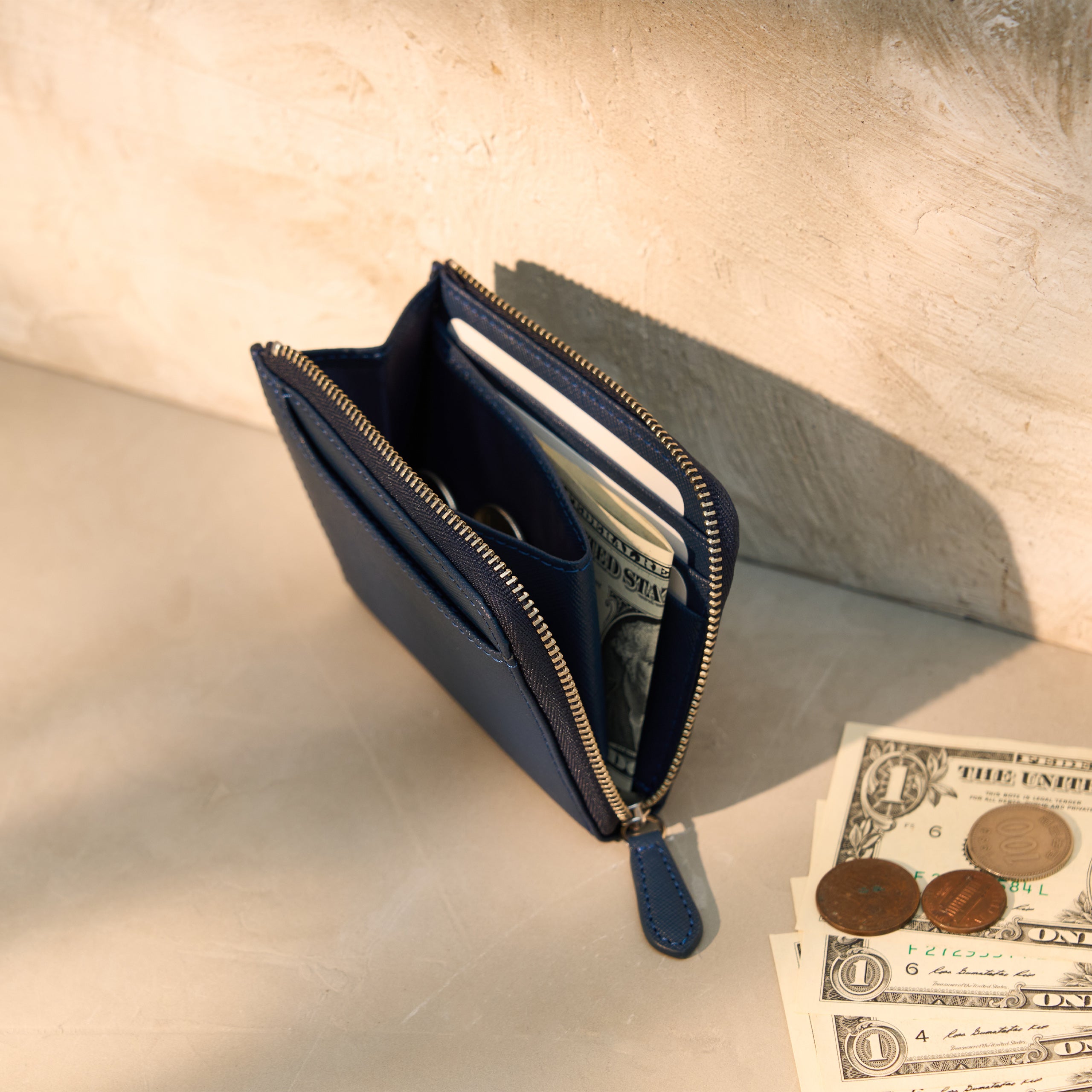 ｜Jatte L型短夾 十字紋皮